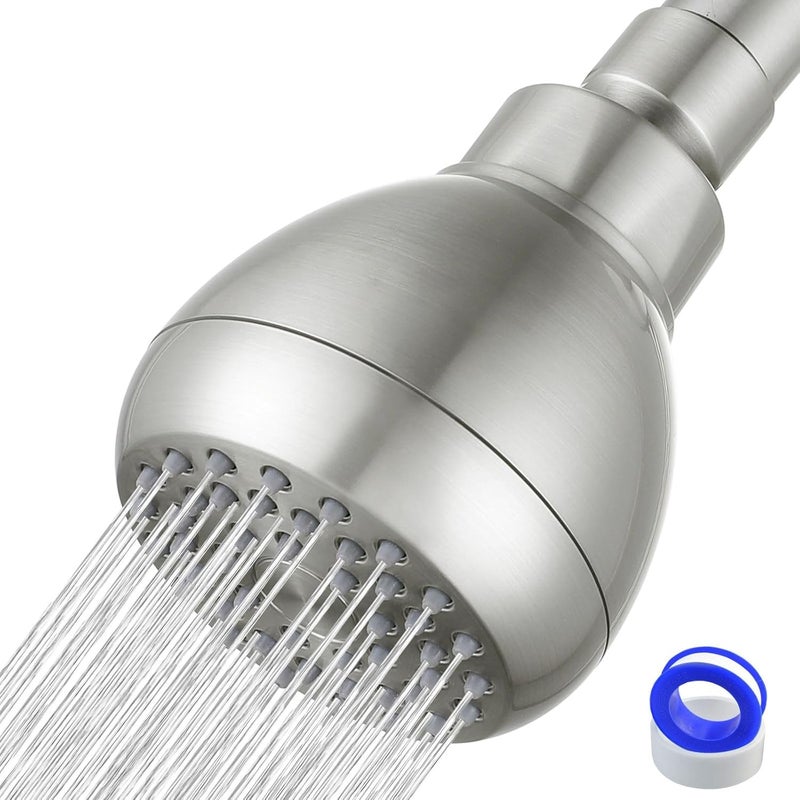Nuodan High Pressure Shower Head - Powerful Bathroom Pressure Boosting Showerhead - Perfect Universal Replacement for Rain Shower Heads(Brushed Nickel) - Image 1